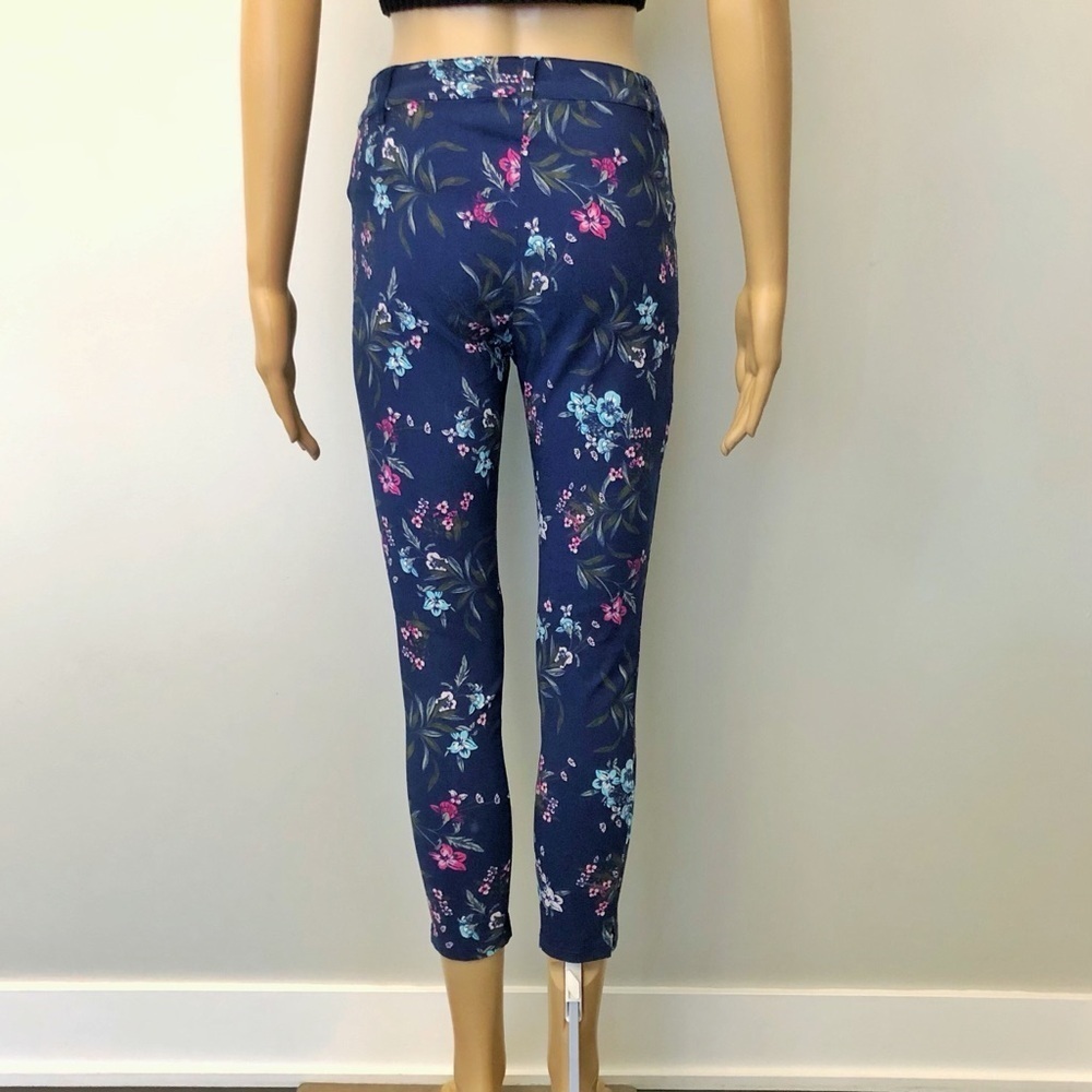 Lily Morgan Floral Colorful Casual Medium Rise Pencil Trousers Pants. Small - Picture 5 of 15